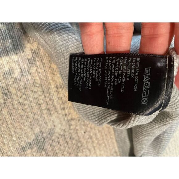 Urban outfitters truly madly deeply grey ribbed high neck crop top size M - Picture 4 of 5